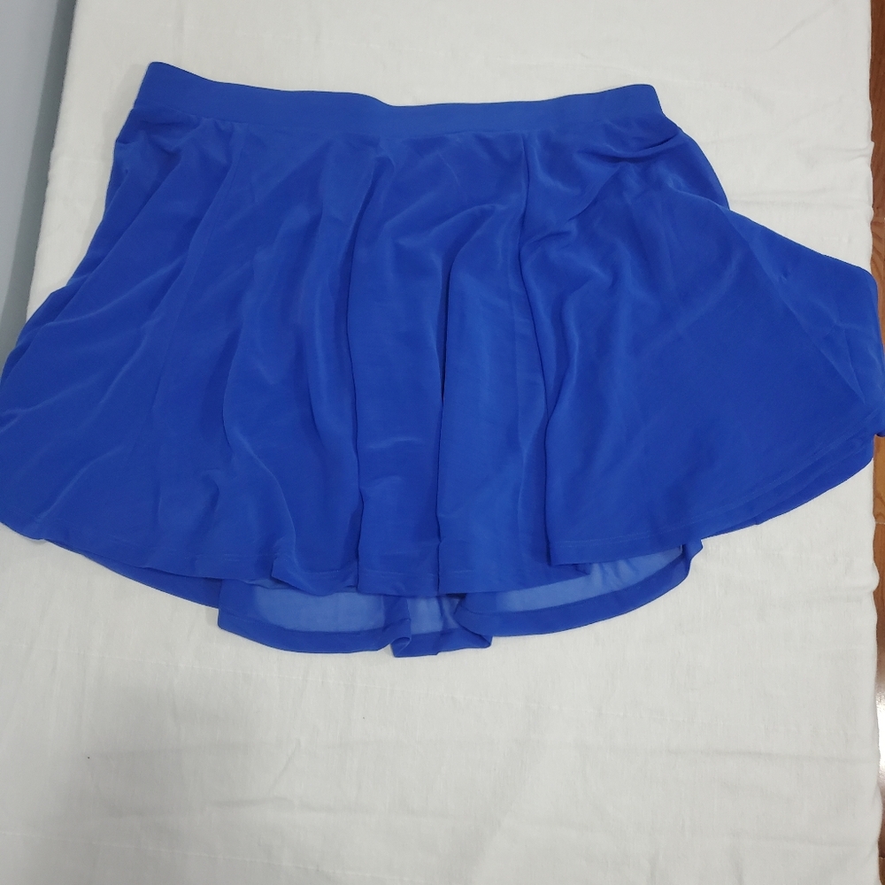 X L Blue wavy mini skirt